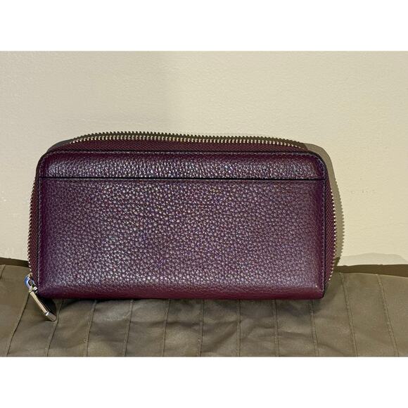 Kate Spade LENA Large Continental Wallet - Cherrywood (burgundy) Pebble Leather - Picture 3 of 5